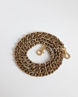 Chanel Top Handle Vanity On Chain LP | Brown Grained Calfskin Gold Hardware-details