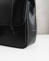 Chanel Preppy Coco Small | Black Caviar Brushed Gold Hardware-details