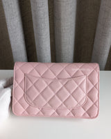 Chanel Wallet On Chain 22P Light Pink Caviar Light Gold Hardware-back