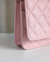 Chanel Wallet On Chain 22P Light Pink Caviar Light Gold Hardware-details