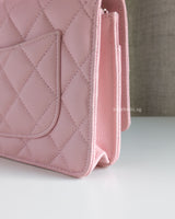 Chanel Wallet On Chain 22P Light Pink Caviar Light Gold Hardware-details