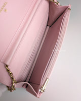Chanel Wallet On Chain 22P Light Pink Caviar Light Gold Hardware-details