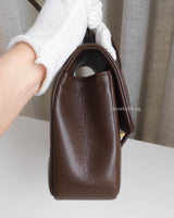 Chanel Preppy Coco Small | 26B Brown Caviar Brushed Gold Hardware-side