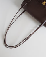 Chanel Preppy Coco Small | 26B Brown Caviar Brushed Gold Hardware-details