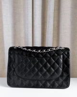 Chanel Classic Flap Jumbo | Black Caviar Silver Hardware-back