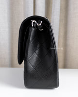 Chanel Classic Flap Jumbo | Black Caviar Silver Hardware-details