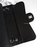 Chanel Classic Flap Jumbo | Black Caviar Silver Hardware-details