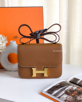 Hermes Constance Mini 18 | Gold Epsom Gold Hardware-front