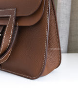 Hermes Hazlan 25 | Gold Taurillon Clemence Palladium Hardware-details