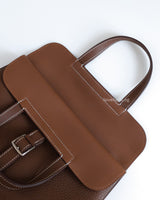 Hermes Hazlan 25 | Gold Taurillon Clemence Palladium Hardware-details