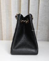Chanel Bucket Bag Small | 23P Black Caviar Light Gold Hardware-side