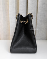 Chanel Bucket Bag Small | 23P Black Caviar Light Gold Hardware-details
