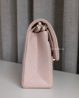 Chanel Classic Flap Small | 21C Rose Claire Light Pink Caviar Light Gold Hardware-side