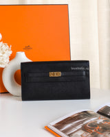 Hermes Kelly To Go Noir Epsom Gold Hardware-front