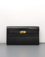 Hermes Kelly To Go Noir Epsom Gold Hardware-front1