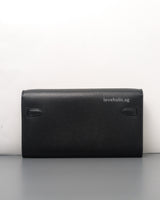 Hermes Kelly To Go Noir Epsom Gold Hardware-back