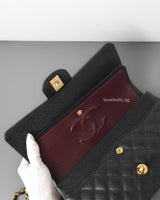 Chanel Classic Flap Medium | Black Caviar Gold Hardware-details