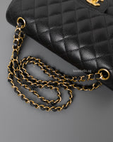 Chanel Classic Flap Medium | Black Caviar Gold Hardware-details