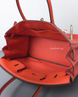Hermes Birkin Retourne 30 | Capucine 9T Togo Gold Hardware-details