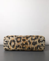 Chanel Maxi Flap 32cm | 26A Leopard Tweed Gold Hardware-details