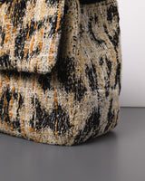 Chanel Maxi Flap 32cm | 26A Leopard Tweed Gold Hardware-details