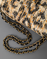Chanel Maxi Flap 32cm | 26A Leopard Tweed Gold Hardware-details