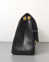 Chanel Reissue 2.55 224 Small | Black Aged Calfskin Brushed Gold Hardware-side