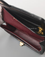 Chanel Reissue 2.55 224 Small | Black Aged Calfskin Brushed Gold Hardware-details