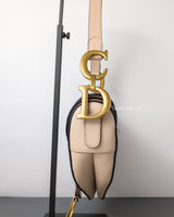 Dior Saddle Medium | Caramel Beige Calfskin Brushed Gold Hardware-side