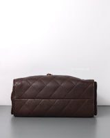 Chanel Chanel 25 Mini | 26B Chocolate Brown Caviar Gold Hardware-details
