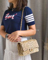 Chanel Classic Flap Medium | 26A Cheetah/Polka Dot Pony Hair Gold Hardware-model