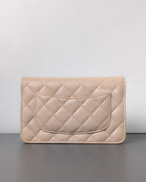 Chanel Wallet On Chain Beige Caviar Light Gold Hardware-back