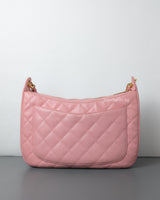 Chanel Vintage Half Moon Hobo Bag Sakura Pink Caviar 24K Gold Hardware-back