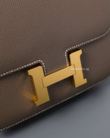 Constance Mini 18 | Etoupe 18 Epsom Gold Hardware