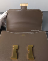 Constance Mini 18 | Etoupe 18 Epsom Gold Hardware