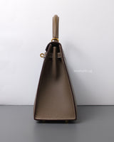 Kelly Sellier 25 | Etoupe 18 Epsom Gold Hardware