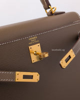 Kelly Sellier 25 | Etoupe 18 Epsom Gold Hardware