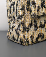 Chanel Maxi Flap 38cm | 26A Leopard Tweed Gold Hardware-details