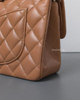 Classic Flap Small | 21P Caramel Lambskin Light Gold Hardware