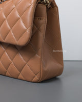 Classic Flap Small | 21P Caramel Lambskin Light Gold Hardware