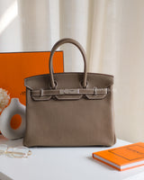 Birkin Retourne 30 | Etoupe 18 Togo Palladium Hardware