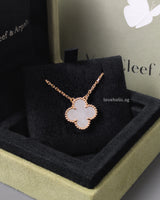 Vintage Alhambra Necklace Mother of Pearl 18K Gold