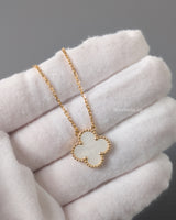 Vintage Alhambra Necklace Mother of Pearl 18K Gold