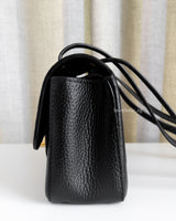 Chanel Maxi Flap Mini | 26B Black Caviar Gold Hardware-details