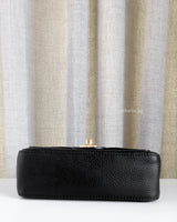 Chanel Maxi Flap Mini | 26B Black Caviar Gold Hardware-details