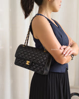 Classic Flap Medium | Black Caviar Gold Hardware