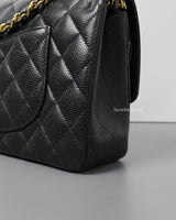 Classic Flap Medium | Black Caviar Gold Hardware