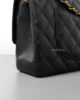 Classic Flap Medium | Black Caviar Gold Hardware