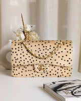 Classic Flap Medium | 26A Cheetah/Polka Dot Pony Hair Gold Hardware