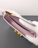 Triomphe Shoulder Bag Peony/Pastel Pink Shiny Calfskin Gold Hardware